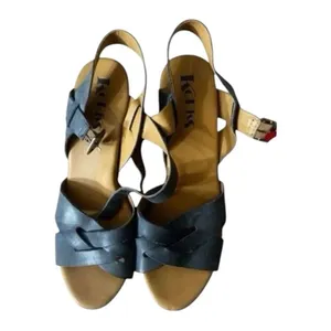 Korks Bagley Platform Sandals Size 8M Grey Leather Chunky Heeled Ankle Strap thumbnail 9