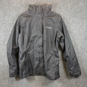 Columbia Jacket Womens Medium Black Mesh Lined Omni Tech Windbreaker Hoodie‎ thumbnail 1