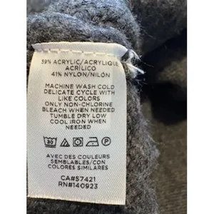 Lou & Grey Party Animal Mock Neck Sweater Gray XS Graphic Knit Pullover Fun‎ thumbnail 7