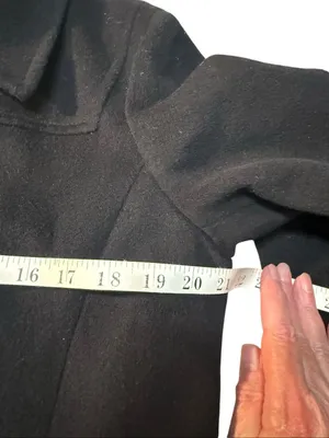 Michael Kors black wool  toggle/Zipper  jacket Sz 14 thumbnail 5