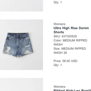 Abercrombie Ultra High Rise Denim Shorts thumbnail 5