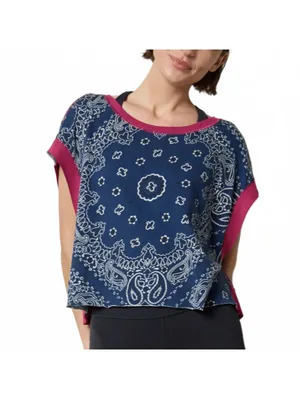 Natural Life Cut It Out Cotton Tee NWT Indigo Bandana XL thumbnail 3