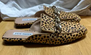Steve Madden calf hair animal print mules slides thumbnail 4