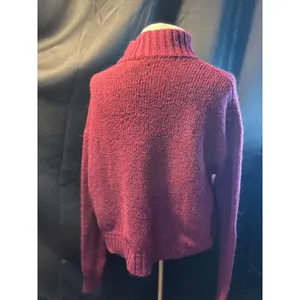 American Eagle Outfitters Mock Neck Sweater Burgundy Maroon Knit‎ Size M thumbnail 2