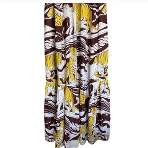 Anthropologie ruffled maxi Jaguar print M thumbnail 6