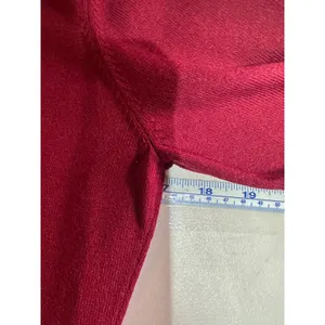 Y2K‎ Ann Taylor LOFT Red Boat Neck Long Sleeve Sweater Top Size M Rayon Nylon thumbnail 7