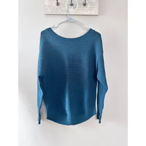 Aerie Offline Green Knit Scoop Neck Women's Long Sleeve Top thumbnail 5