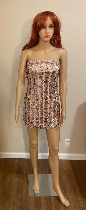 New PROM / Party Dress for ladies beautiful rose gold color thumbnail 1