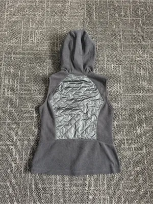 Women's Columbia Warmer Days Fleece Hooded Vest Size S Black Quilted thumbnail 5