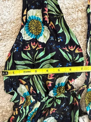 Brenda Quinn x Anthropologie Tropical Floral Resort Wear Halter Maxi Dress thumbnail 12