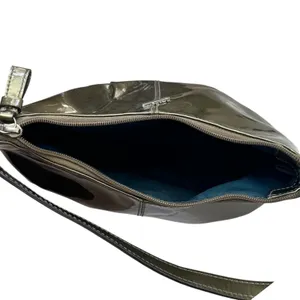 Coach‎ Y2K Madison Patent Leather Demi Small Pleated Pewter Handbag Pouch 46619 thumbnail 9