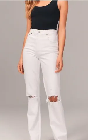 White Distressed Jeans thumbnail 2