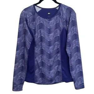 REI Purple Reflective Athletic Long Sleeve Hiking Camping Outdoors Comfort S thumbnail 2