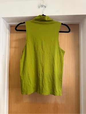 J.Crew Women’s Green 100% Cotton Sleeveless Mock Neck Top. Size: Small thumbnail 5