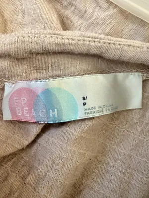 Free People FP Beach Get Obsessed Babydoll Mini‎ Dress Tan Size S thumbnail 4