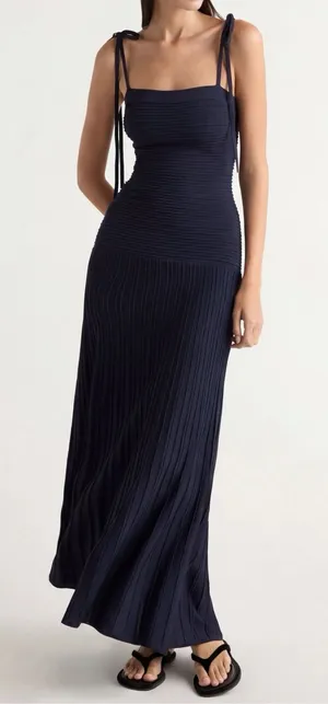 Modern Citizen Chan Ottoman-Knit Navy Blue Dress size Large thumbnail 1