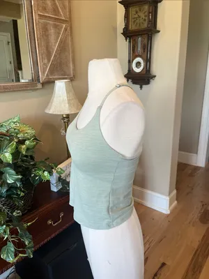 Outdoor Voices Sage Green Strappy Sports Bra Tank Top thumbnail 5