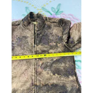 True Grit Dry‎ Goods Womens Brown Floral Fleece Full Zip Jacket Mock Neck Large thumbnail 7
