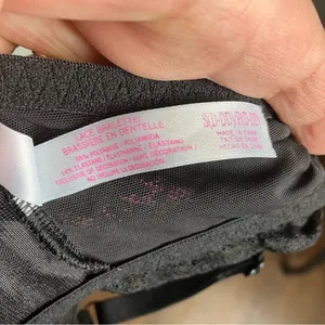 PINK Victoria’s Secret black lace padded bralette size small (D-DD cup) sexy‎ thumbnail 8