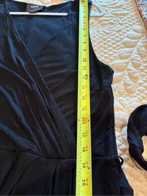 Anthropologie Maeve Black Sleeveless Draped Maxi Dress women’s L thumbnail 11