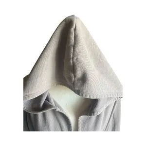 Beyond Yoga-On the go-Cozy Taupe Jacket-size large The first three stock photos are the actual color of the jacket, I had a hard time capturing the exact color in my pictures. Soft and warm taupe jacket. Ideal for comfort and style Open front Cinched waist Hooded Side pockets 67% cotton and 33% polyester Excellent condition thumbnail 7