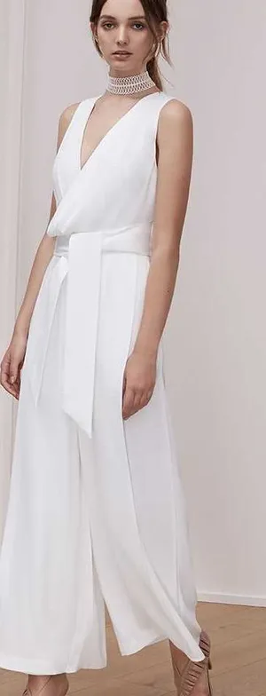 Keepsake the label | Large‎ Woman’s Elegant White Jumpsuit thumbnail 1