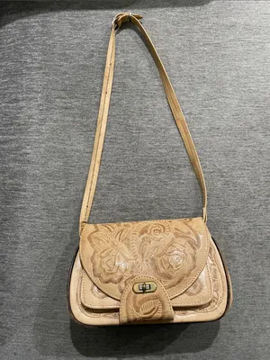 Tooled Genuine Leather Mexican Purse Vintage thumbnail 2