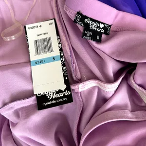 New SEQUIN HEARTS Purple Ombre Strapless Maxi Dress Prom Hoco Formal‎ Sz 5 thumbnail 3