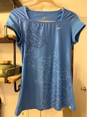 Nike Light Blue Dri-FIT Short Sleeve Graphic Tee thumbnail 1