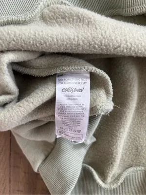 Edikted Women's Polo Collar Fleece Sweatshirt in Light Olive thumbnail 8
