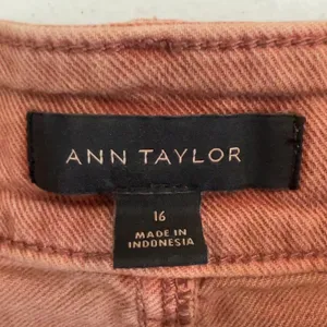 Ann Taylor The Wide Leg Solid Crop Pants Pink Terracotta Boho High Rise Size 16 thumbnail 5