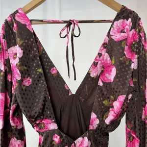NWT Lovers + Friends Camden Mini Dress in Tessa Floral Multi Size Extra‎ Small thumbnail 8