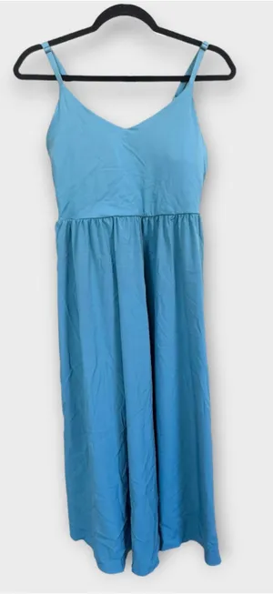 Size M Halara Adjustable Strap Quick Dry Midi Dress Stone Blue thumbnail 1