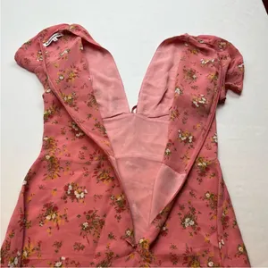 Reformation Mya Dress Floral Zip Back‎ Womens Size 6 Pink Floral NEW *TINY FLAW thumbnail 11
