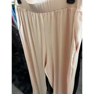 Peach Wide Leg Lounge Pants Jersey Knit Elastic Waist Pockets‎ Peach XL thumbnail 3