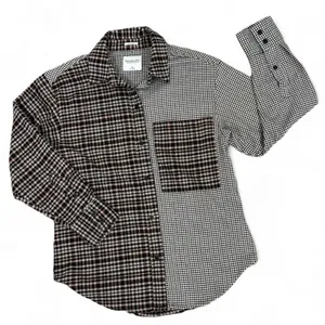 Abercrombie & Fitch Oversized‎ Multi Plaid Flannel Shirt Brown XS Button Up thumbnail 12