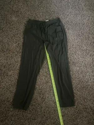 Express Olive Green Drawstring Ankle Joggers thumbnail 2