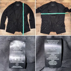 Blank NYC Domino Vegan Suede Draped Moto Style Jacket thumbnail 15