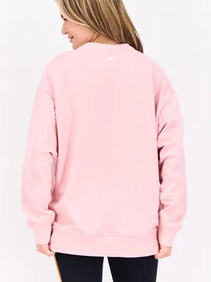 Nike Dri-FIT Get Fit Fleece‎ Crew Sweatshirt Womens L Pink DD5282-630 thumbnail 2