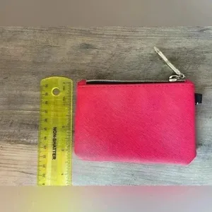Victoria's Secret‎ Women’s Vintage Red Coin Purse Mini Zip Wallet thumbnail 5