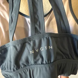 NVGTN Trio Sports Bra Steel Blue Size M Athletic Gym Running Yoga Hiking thumbnail 4