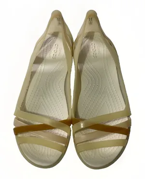Crocs Women's Isabella Huarache II Open Toe Jelly Sandals Slip On Size 6 Oyster thumbnail 1