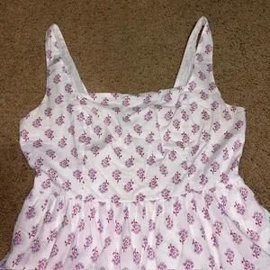 J. Crew Floral Tiered Midi Dress Sleeveless White Violet Storm 12 thumbnail 5