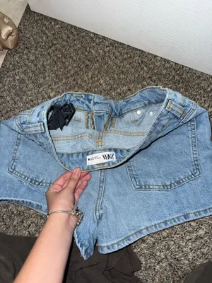 ZARA Blue Jean Skirt Mini thumbnail 5