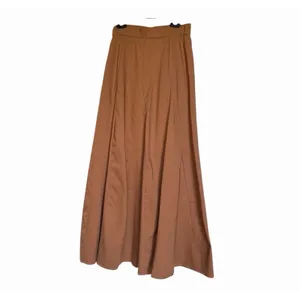 OGL Burnt Orange Maxi Flare Skirt Lyocell Linen Blend A Line NWT Small thumbnail 3