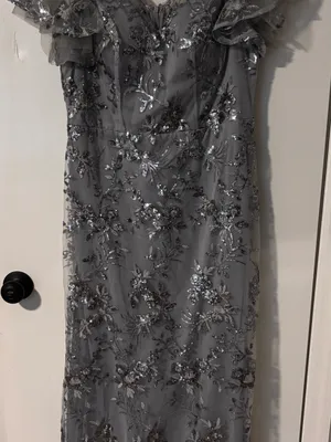 SHEIN Light Blue/Gray Sequin Embellished Dress thumbnail 1