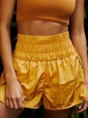 Free People Movement Way Home Short in Yellow Women’s Size Large thumbnail 2