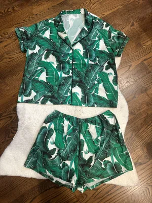 Amazon Tropical Print Pajama Set thumbnail 1