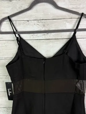 Lulus Little Black Bodycon Dress with Sheer Waist Panels Size Medium thumbnail 3