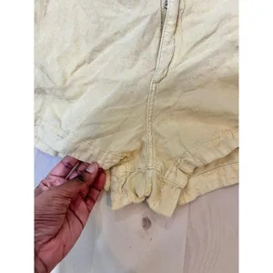 Abercrombie & Fitch Women Small Butter Yellow Linen Blend Shorts Coastal Retro thumbnail 5